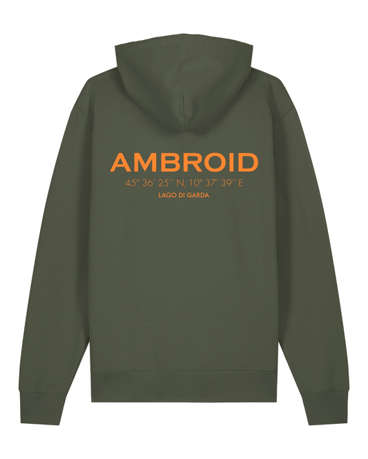 Hoodie Unisex Lago di Garda Olive / Printcolour selectable