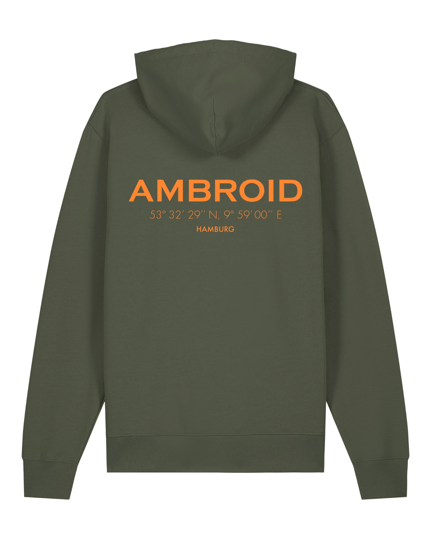 Hoodie Unisex Hamburg Olive / Printcolour selectable