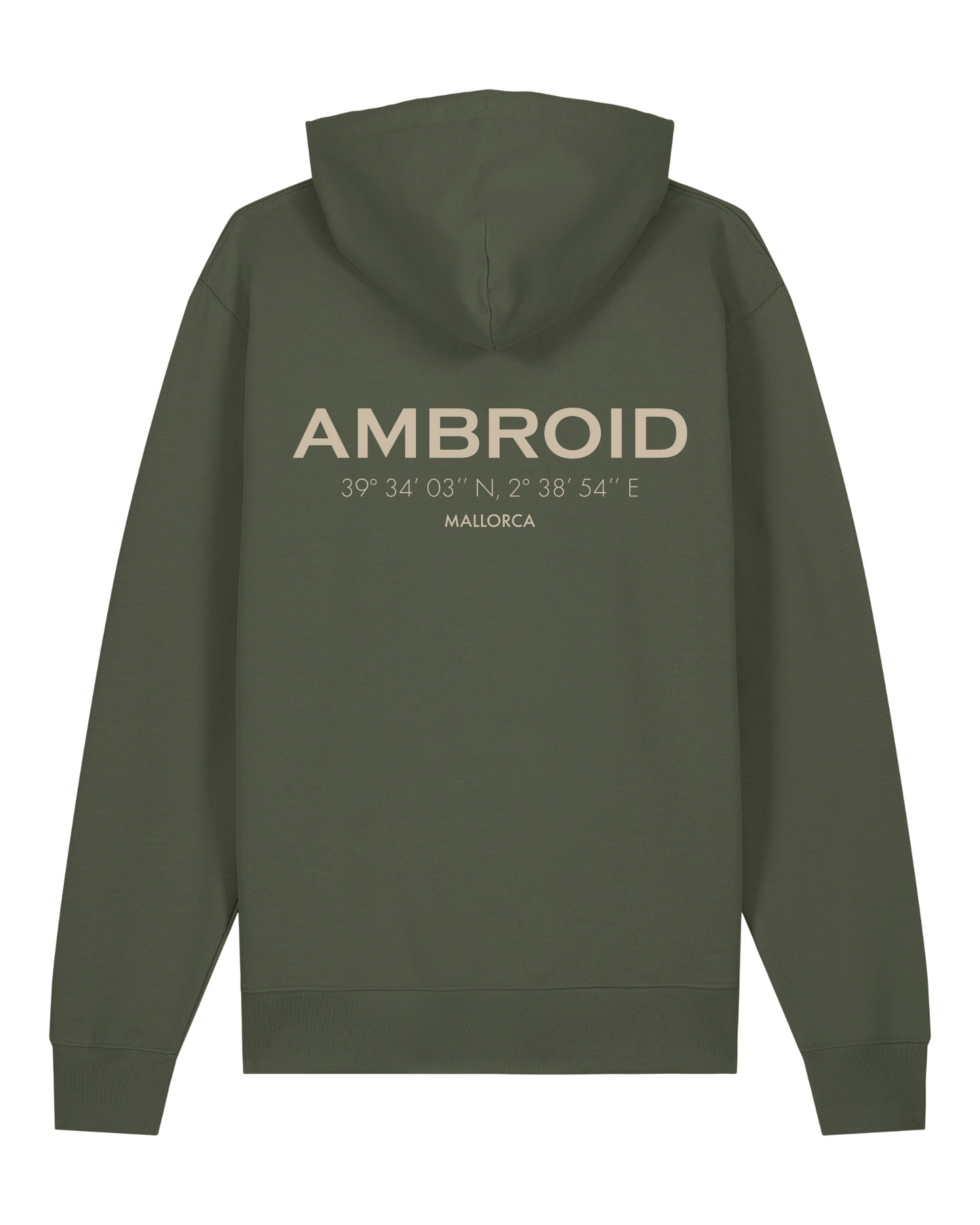 Hoodie Unisex Mallorca Olive / Printcolour selectable