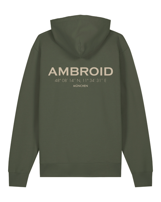 Hoodie Unisex München Olive / Printcolour selectable