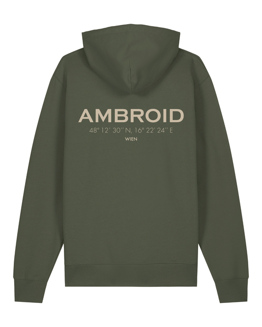 Hoodie Unisex Wien Olive / Printcolour selectable