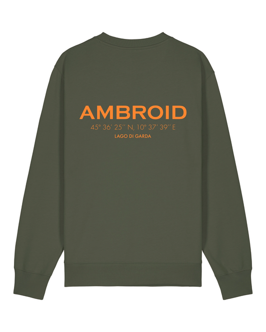 Sweatshirt Unisex Lago di Garda Olive / Printcolour selectable