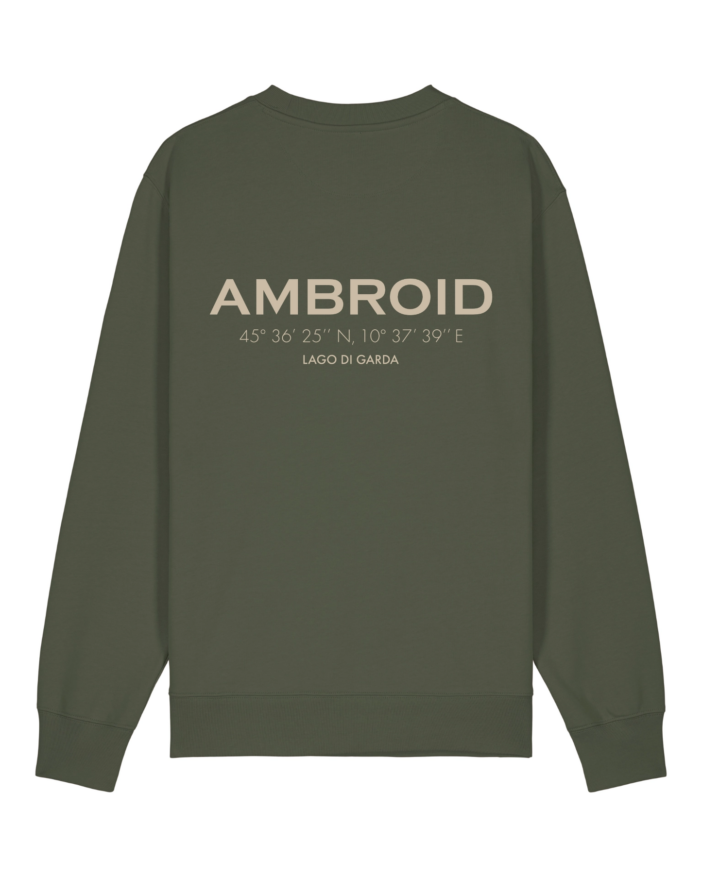 Sweatshirt Unisex Lago di Garda Olive / Printcolour selectable