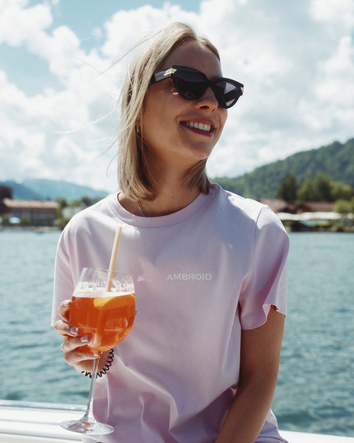 T-Shirt Women Tegernsee Pink / Printcolour selectable